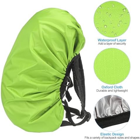 Fluorescent green waterproof rain cover extra small — photo 3