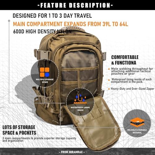 Tactical Military Bug Out Bag 40L — photo 3