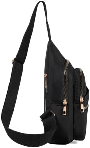 Small black sling crossbody bag for women — photo 3
