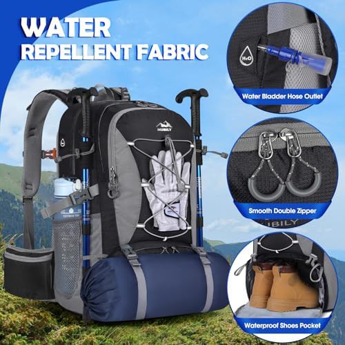 Large Capacity 50L Hiking Backpack with Rain Cover — photo 3