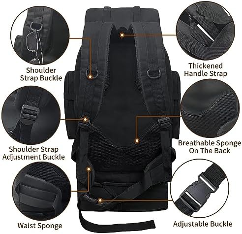 Black 100L expandable waterproof rucksack — photo 4