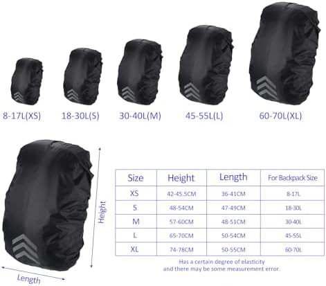 Black 60l waterproof backpack rain cover — photo 3