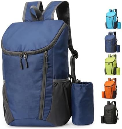 Blue foldable cycling mountaineering rucksack