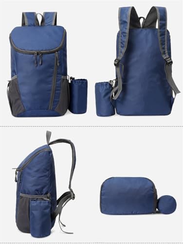 Blue foldable cycling mountaineering rucksack — photo 3