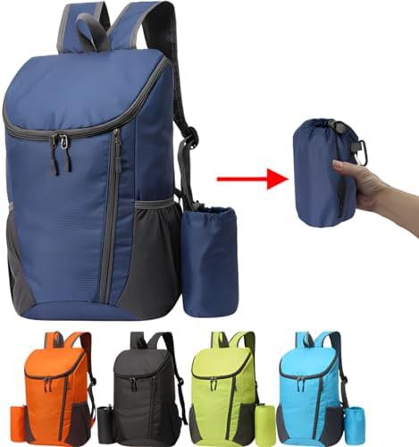 Blue foldable cycling mountaineering rucksack — photo 4