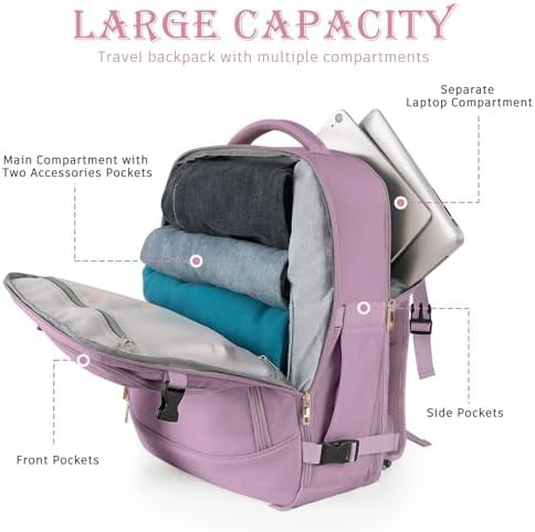 Ultralight purple travel backpack 40L — photo 4