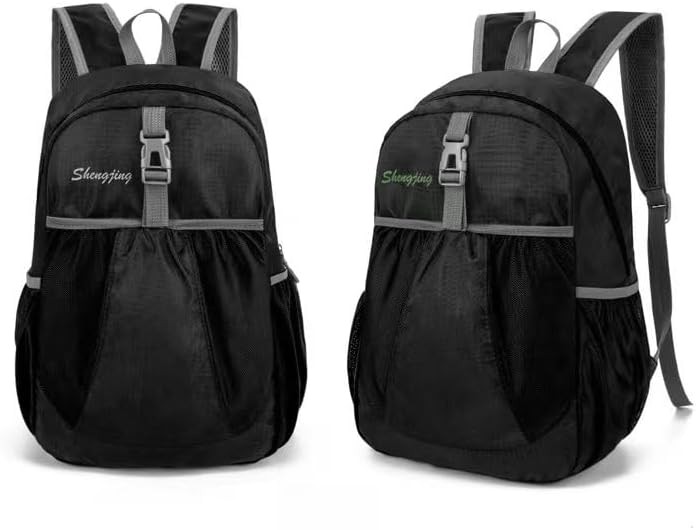 Black foldable waterproof 20L daypack — photo 5