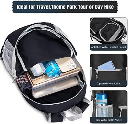 Black and navy blue 20l packable daypack — photo 4