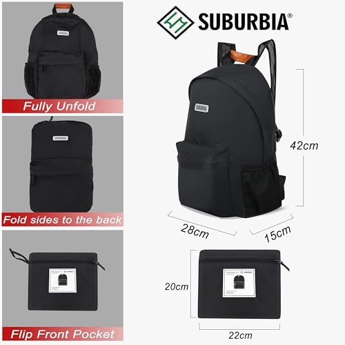 Dark grey foldable travel backpack — photo 5