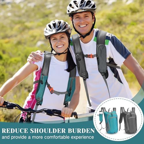 Locmeo teal small travel hiking backpack set — photo 4