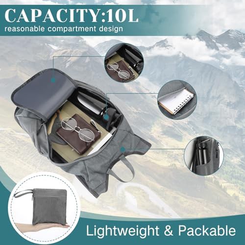 Locmeo teal small travel hiking backpack set — photo 5