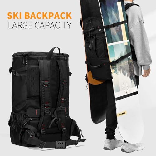 Extra large capacity travel sports backpack black — photo 3