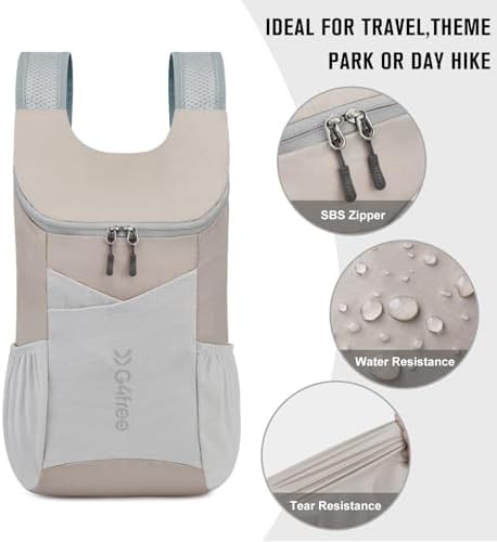 Grey small ultralight hiking backpack 11l — photo 4