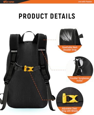 20L packable travel rucksack with chest belt — photo 3