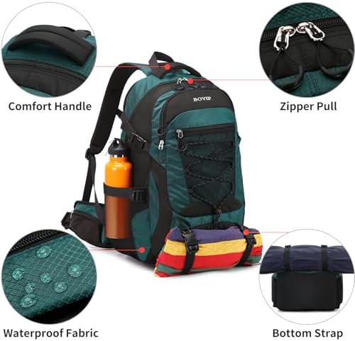 Dark green 40L waterproof hiking daypack — photo 4