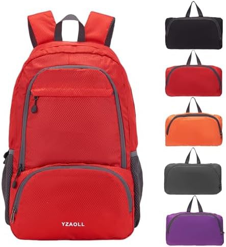 Burgundy 30L Foldable Hiking Backpack