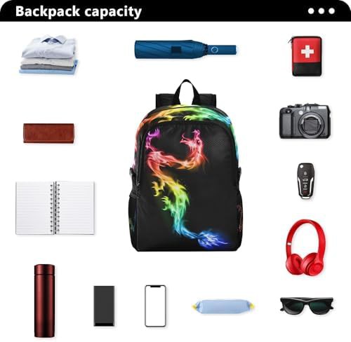 Rainbow dragon lightweight foldable travel backpack — photo 5