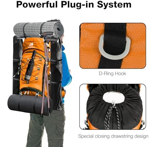 Orange 60l waterproof backpacking pack — photo 5
