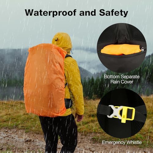 Black 60l camping backpacking pack — photo 4