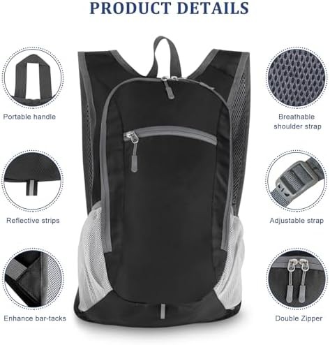 Foldable 15L travel day pack for hiking — photo 3