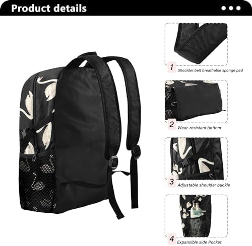 Foldable packable hiking daypack in white swan — photo 2