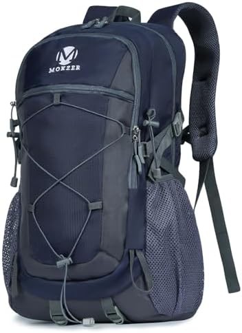 Blue lightweight water resistant camping daypack forty l