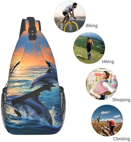 Dolphins in the sea sling hiking backpack — photo 5