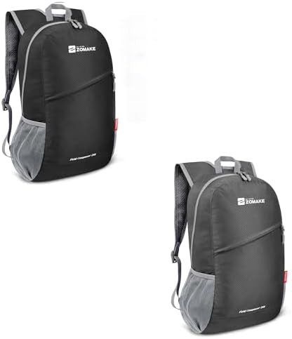 Black grey 20l foldable hiking bag