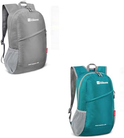 Silver grey and turquoise green 20l daypack
