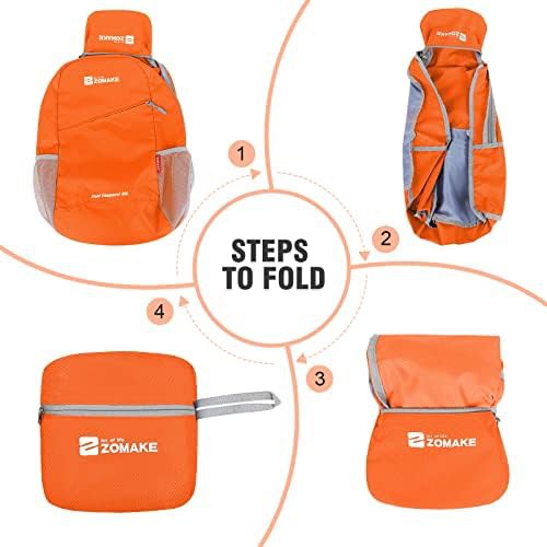 Orange and olive green 20l packable daypack — photo 4