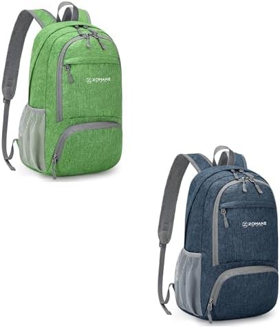 Dark green and navy 20L hiking pack