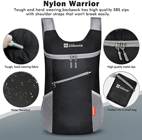 Black grey 14l water resistant day bag — photo 4