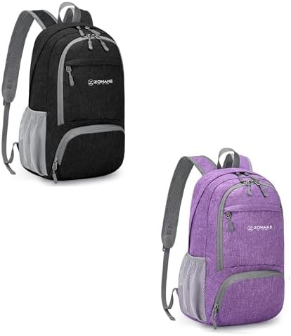 Women black and light purple 20l hiking pack