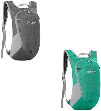 Black and dark green 18l folding daypack