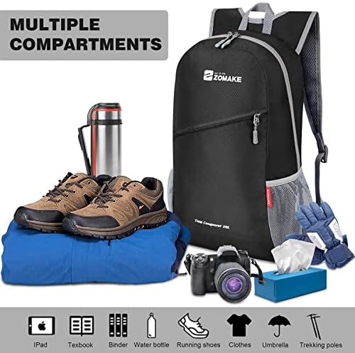 Black and olive green 20l hiking daypack — photo 3