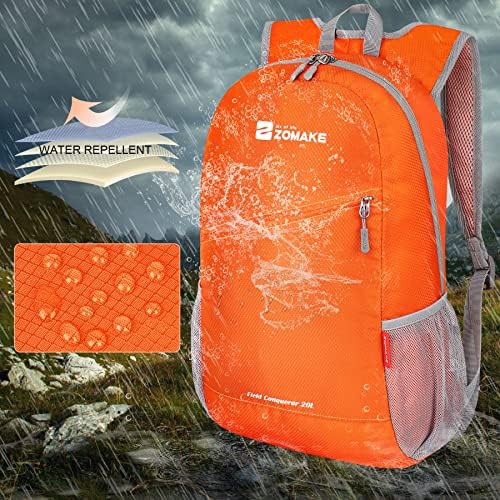 Orange and navy blue 20L foldable daypack — photo 4