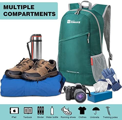 Olive green and black 20L water resistant daypack — photo 3