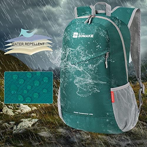 Olive green and navy 10L packable hiking bag — photo 4