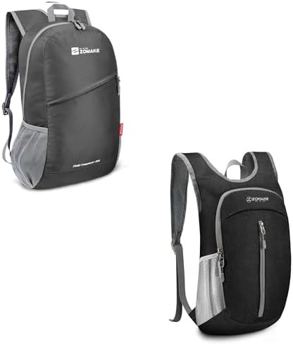 Medium grey and black 10l foldable day bag