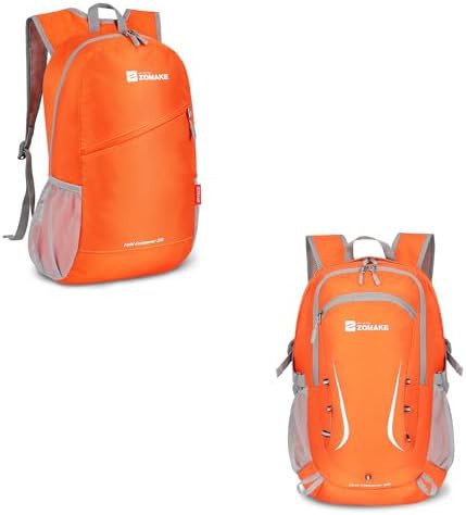 Double orange 20l foldable hiking backpack