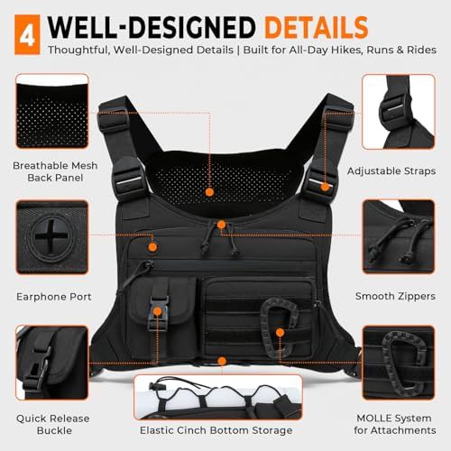 Running tactical chest pack for workouts — photo 4
