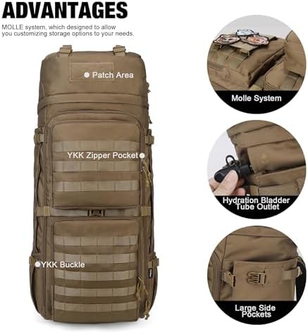 75L Cordura tactical snow hiking pack — photo 3