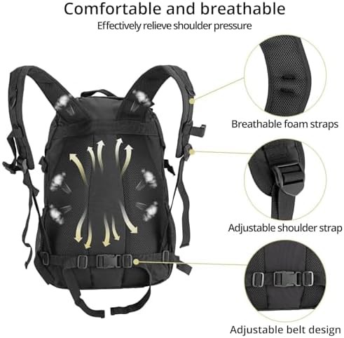 Waterproof 40L Tactical Daypack in Black — photo 3