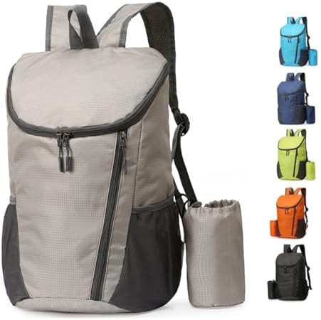 Grey ultralight folding mountaineering rucksack
