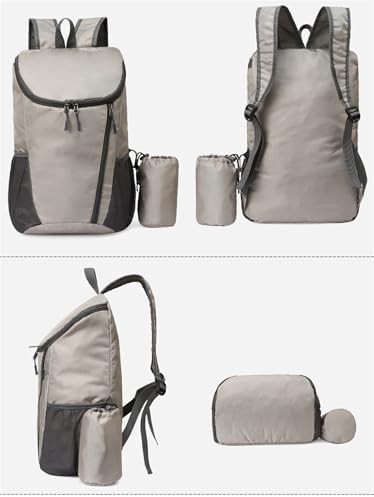 Grey ultralight folding mountaineering rucksack — photo 3