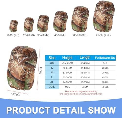 Leaf Camo Waterproof Rucksack Rain Cover — photo 3