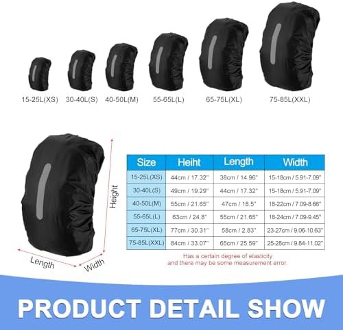 Black Waterproof Backpack Cover Extra Large — photo 3