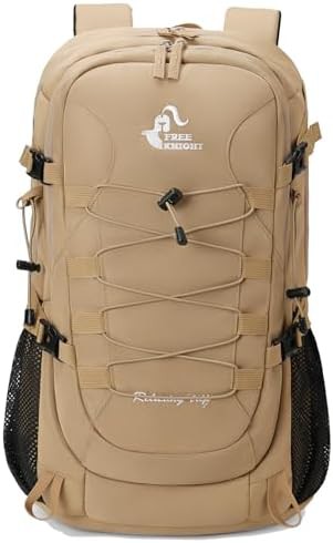 Bseash 40l waterproof hiking backpack in khaki