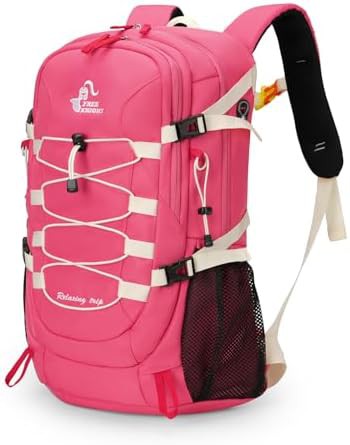 Bseash 40l waterproof hiking backpack in pink
