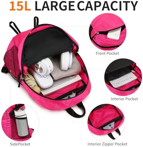 Pink small hiking daypack 15l — photo 5